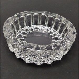 Vintage KIG Crystal Ashtray Malaysia Cigar Cigarette MCM‎ Hollywood Regency